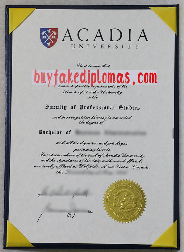 Acadia University diploma.png