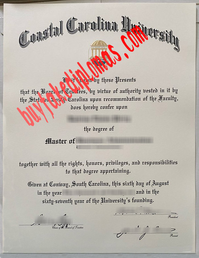 Coastal Carolina University diploma.jpg