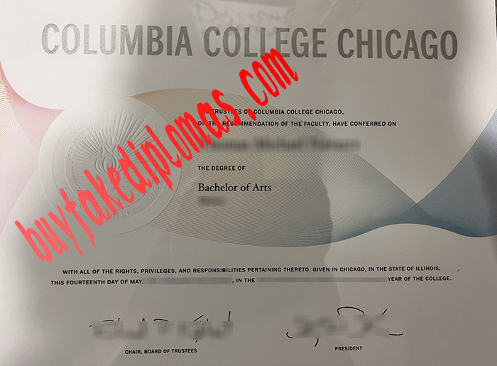 Columbia College Chicago degree.jpg