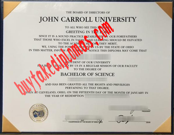 John Carroll University diploma.jpg