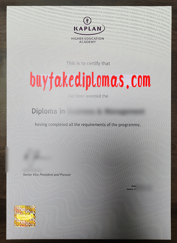 Kaplan Higher Education Academy fake diploma.png