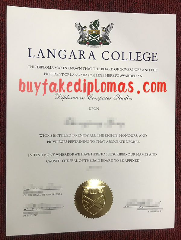 Langara University Diploma.png