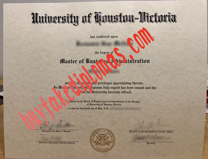 University of Houston Victoria diploma.jpg