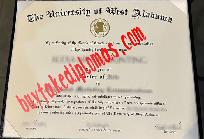 University of West Alabama diploma.jpg